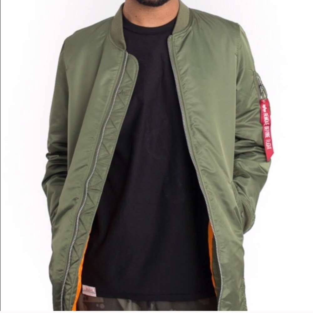 NWOT Alpha Industries A-1 Long Army Green … - Picture 3 of 4